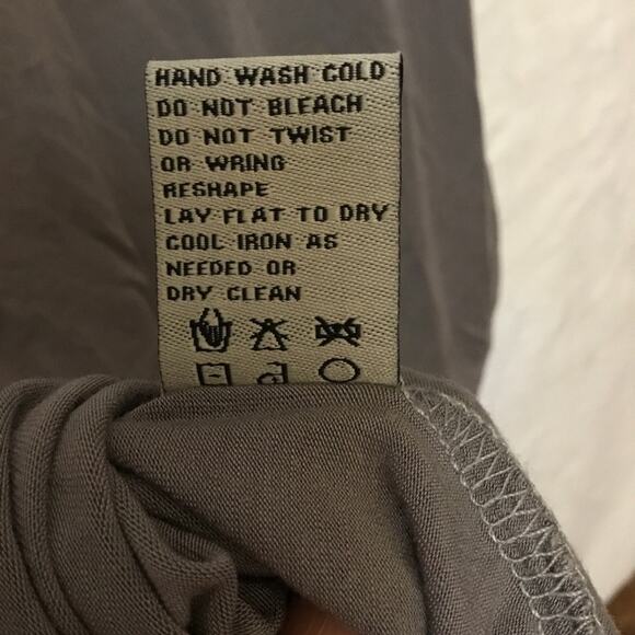 Current Affair Gray High Low Sheer Shoulder Top - Picture 12 of 12